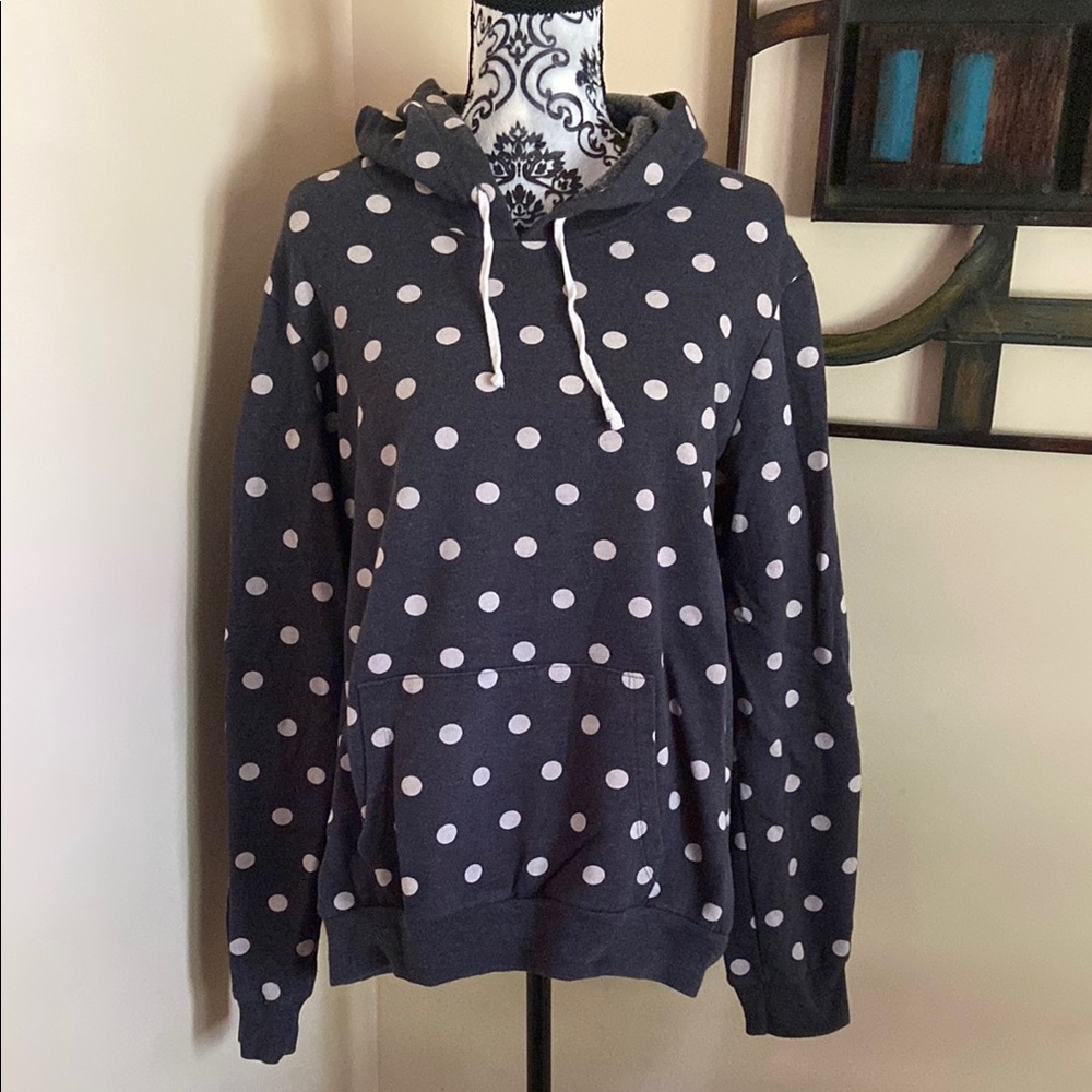Alternative Gray Polka Dot Hoodie